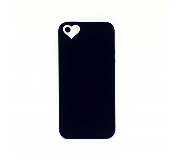 Kryt Little heart iPhone 5/5S/SE - čierny